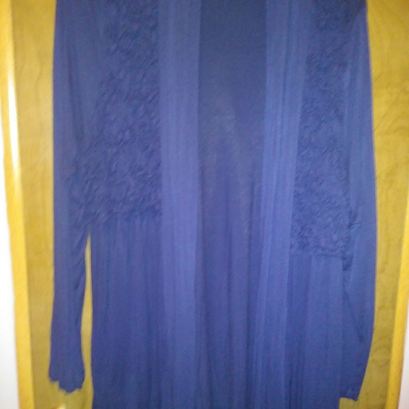 SOLD ONE WORLD Drapped Front Cardigans - Picture 3 of 4